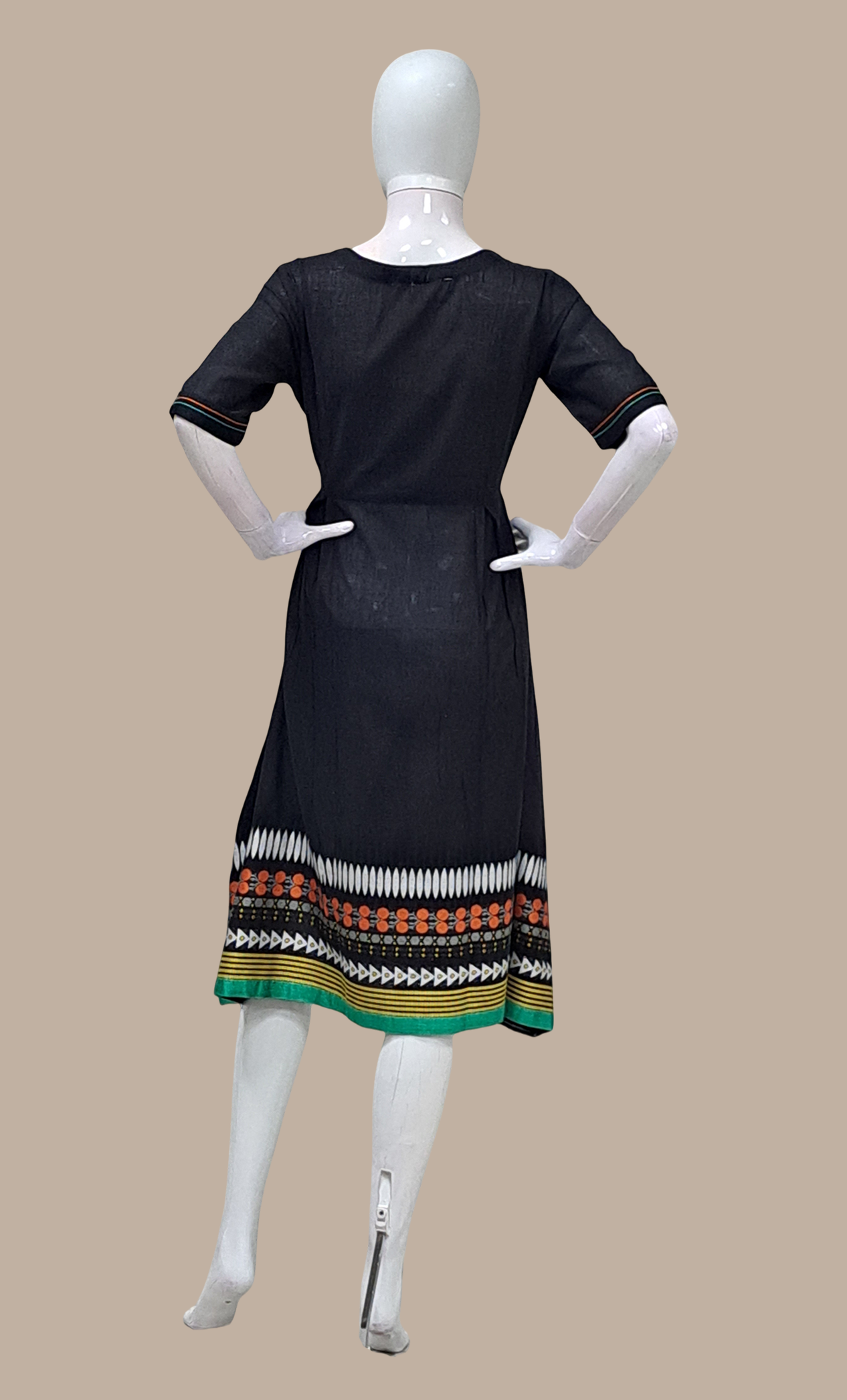 Black Fusion Kurti Dress & Dupatta