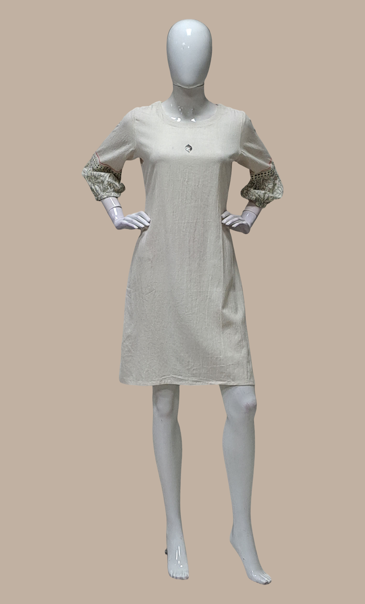 Light Cream Kurti Dress