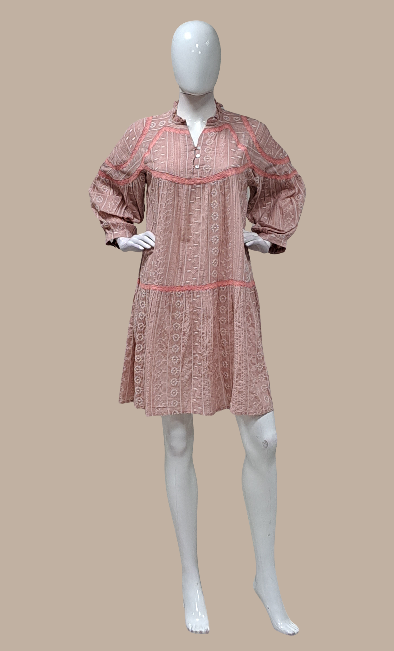 Mink Embroidered Kurti Dress