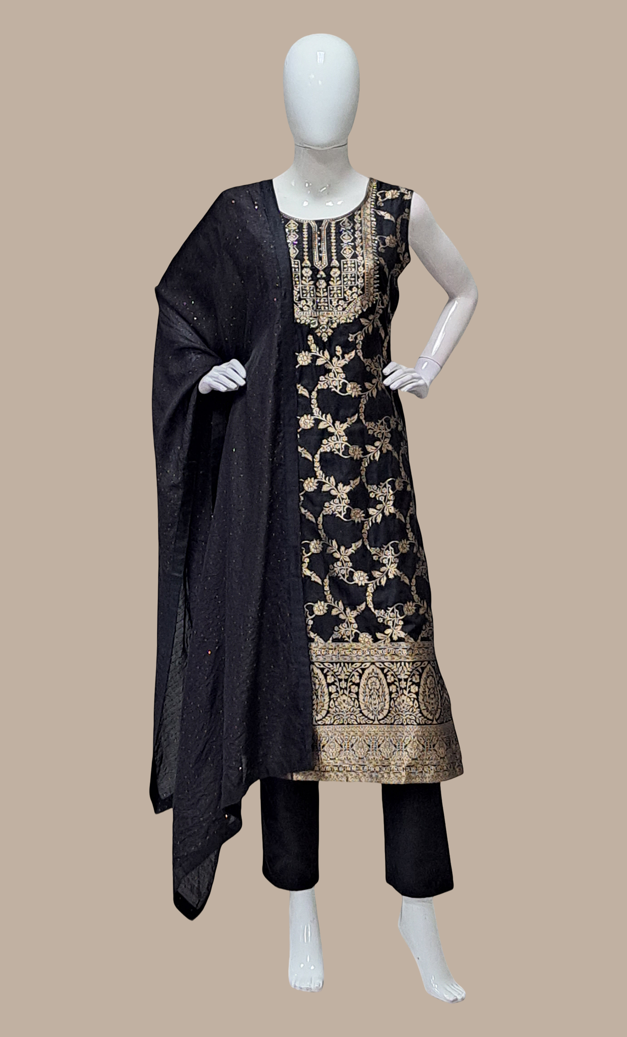 Black Embroidered Punjabi