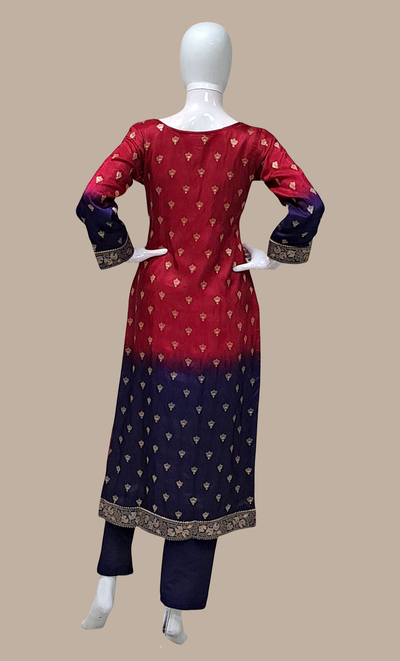 Deep Maroon Embroidered Punjabi