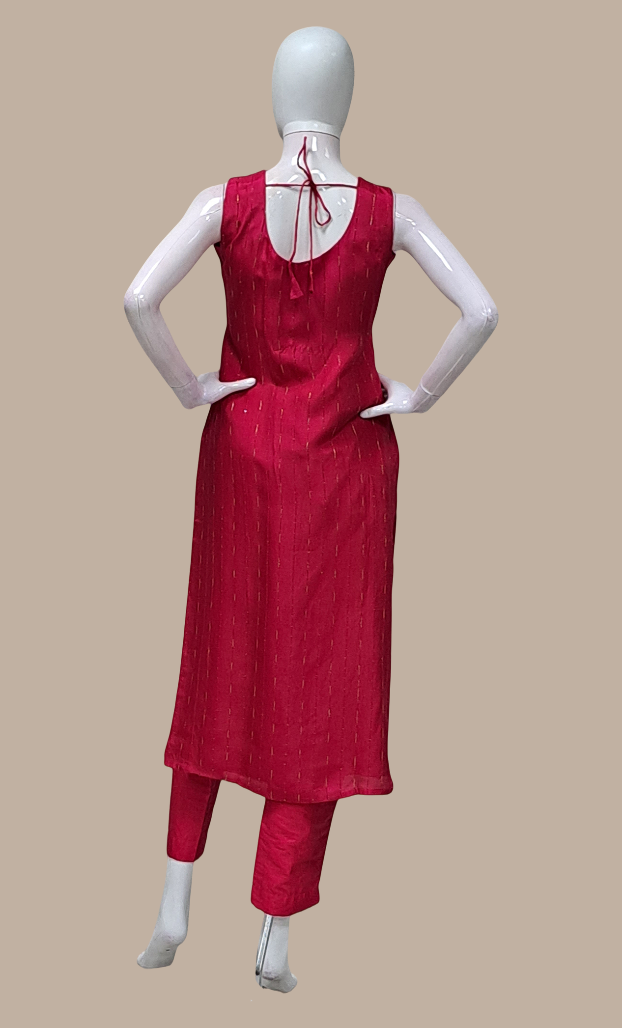 Cerise Embroidered Punjabi