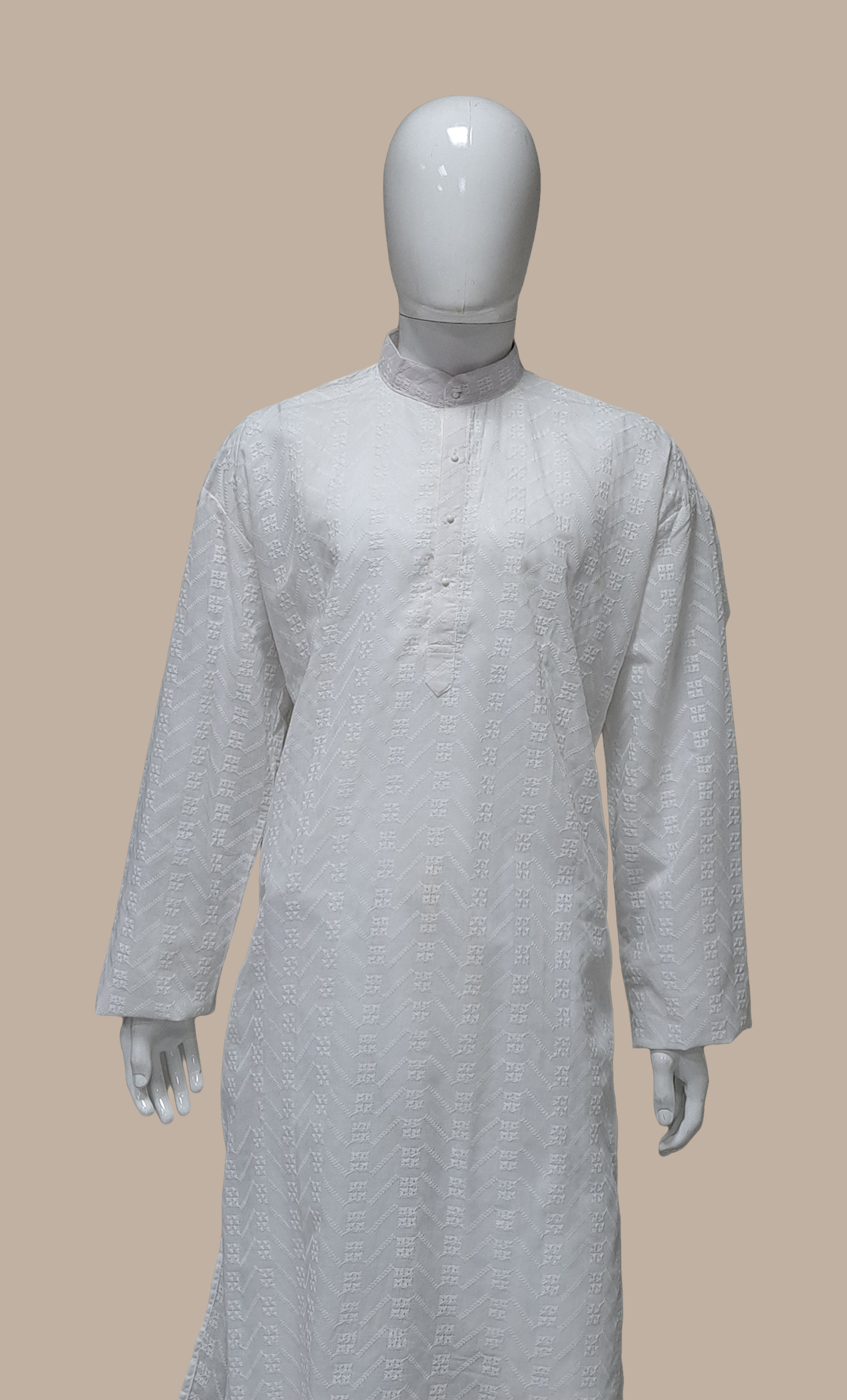 White Embroidered Kurta Set