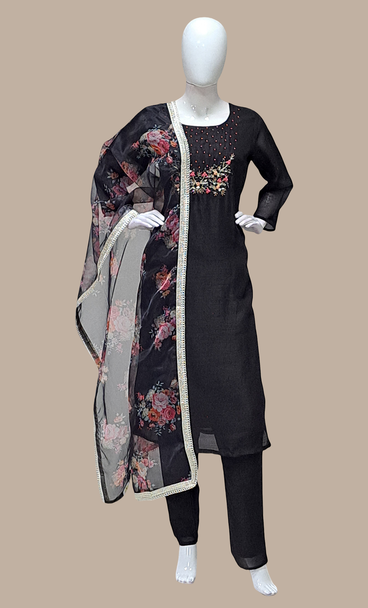 Black Embroidered Punjabi