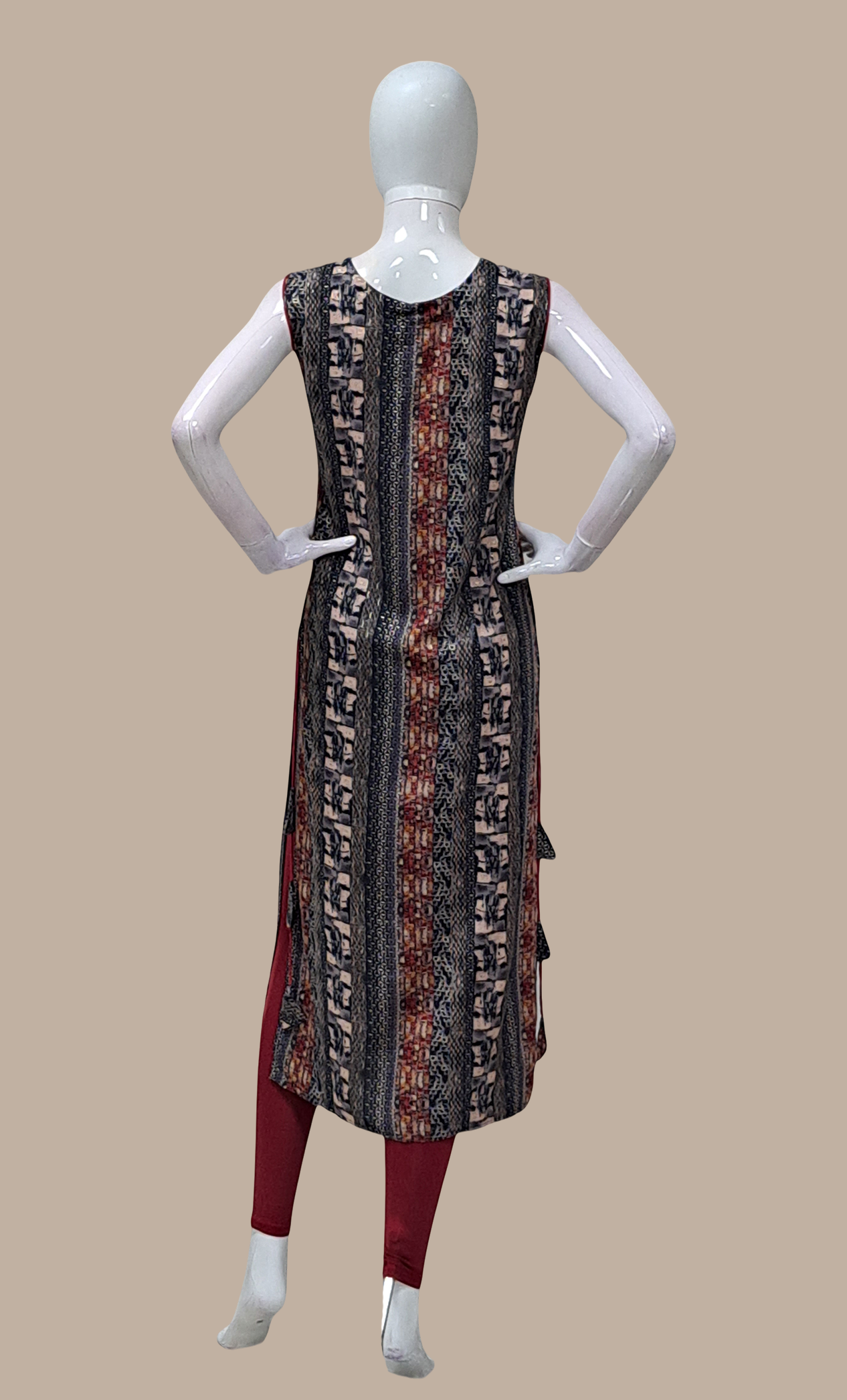 Black Printed Kurti Top