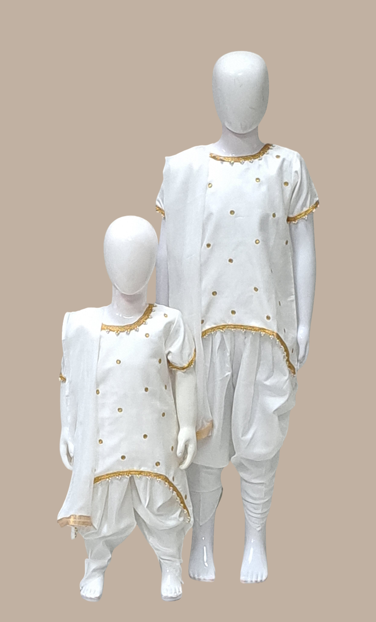 White Embroidered Dhoti