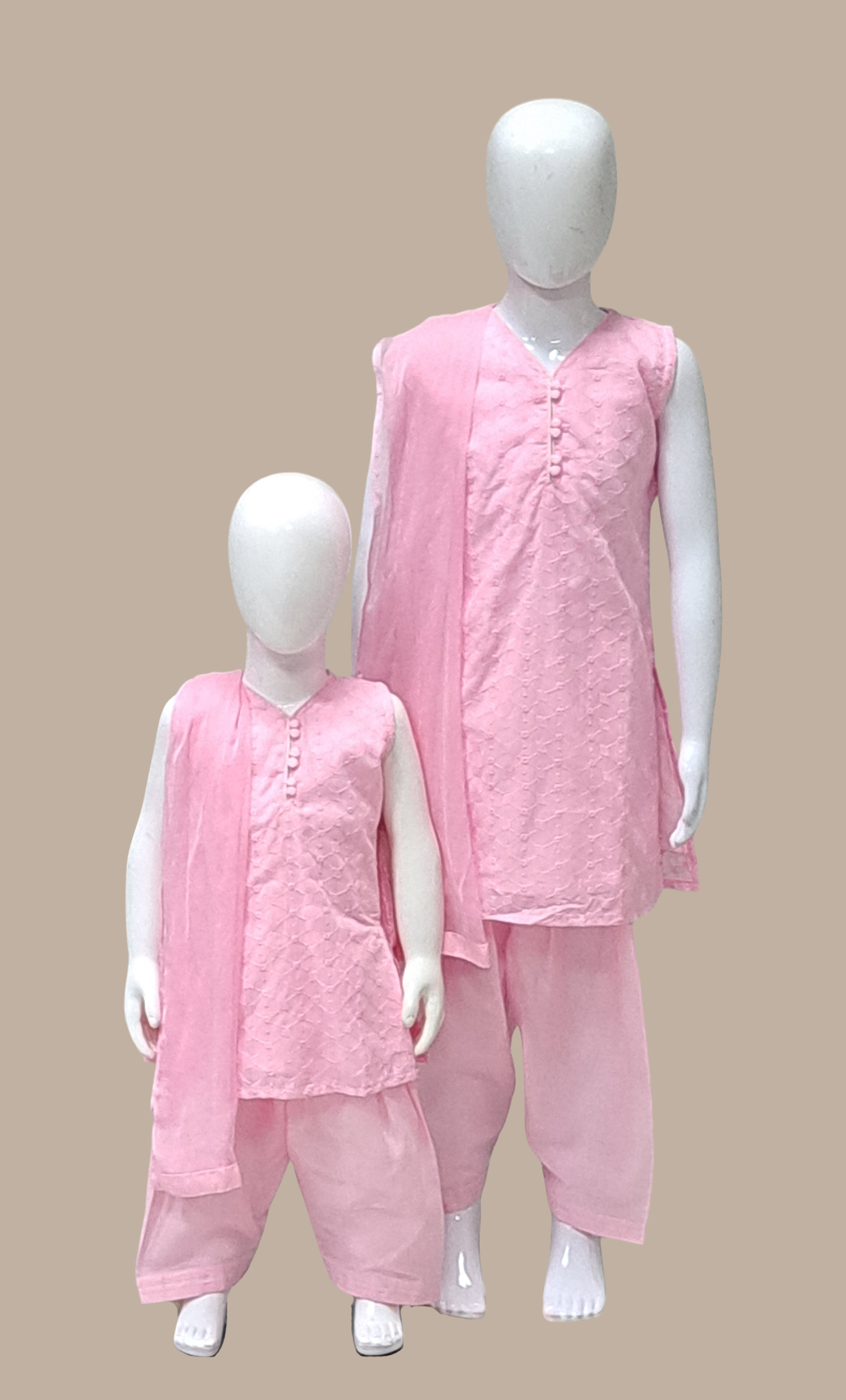 Candy Pink Embroidered Punjabi