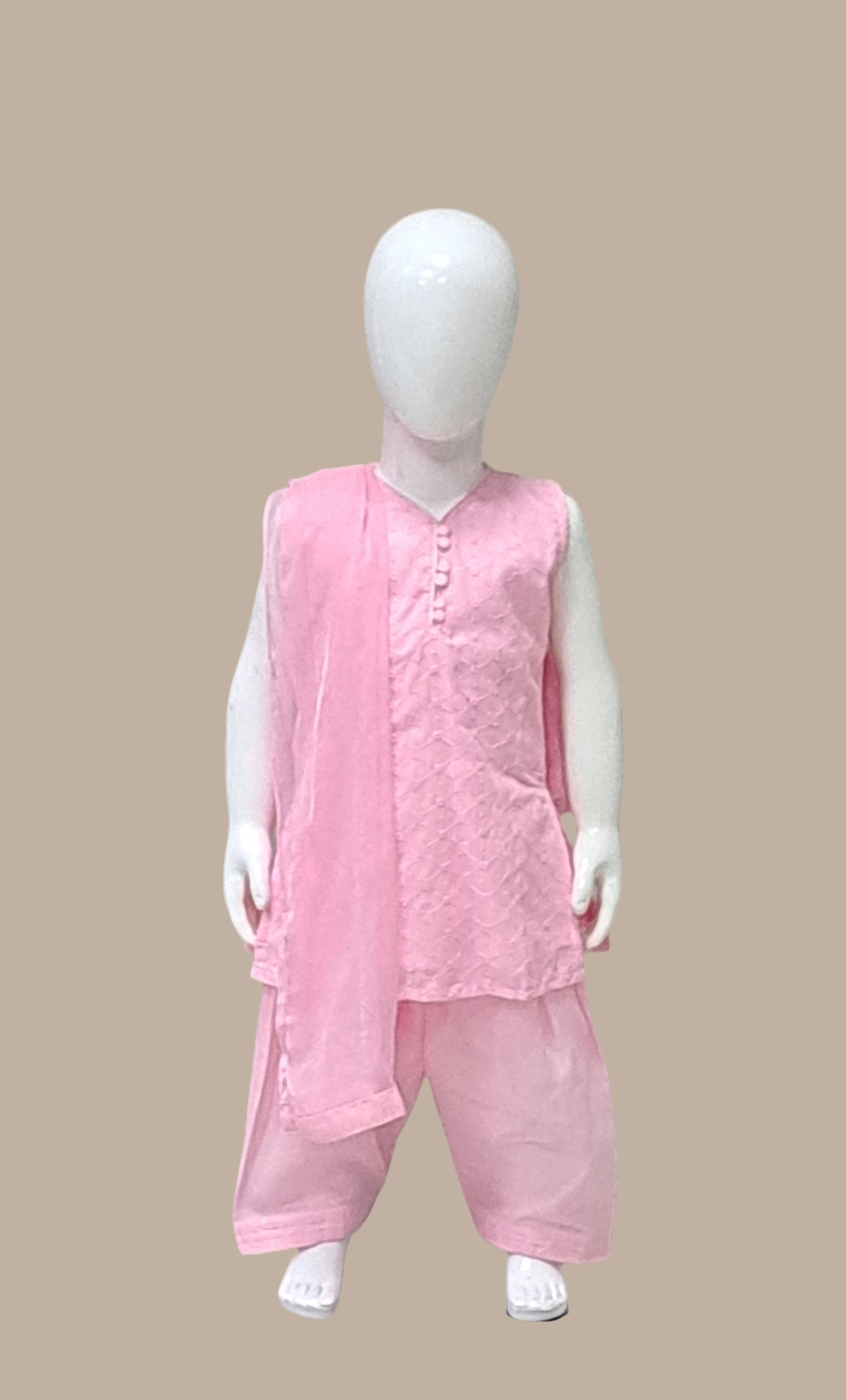 Candy Pink Embroidered Punjabi