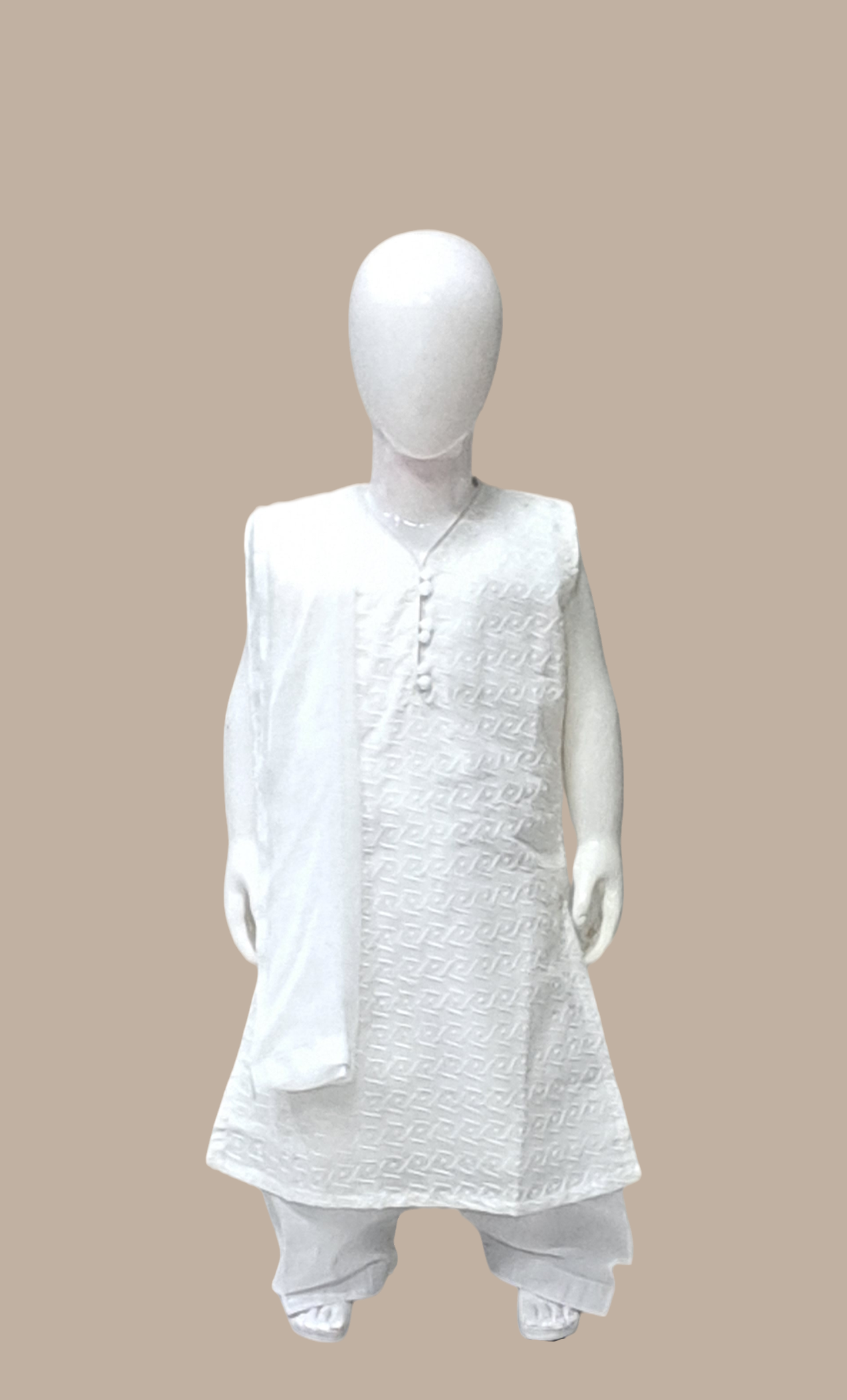 White Embroidered Punjabi