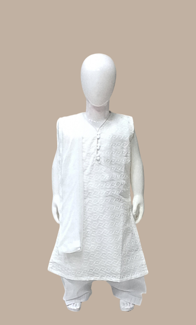 White Embroidered Punjabi