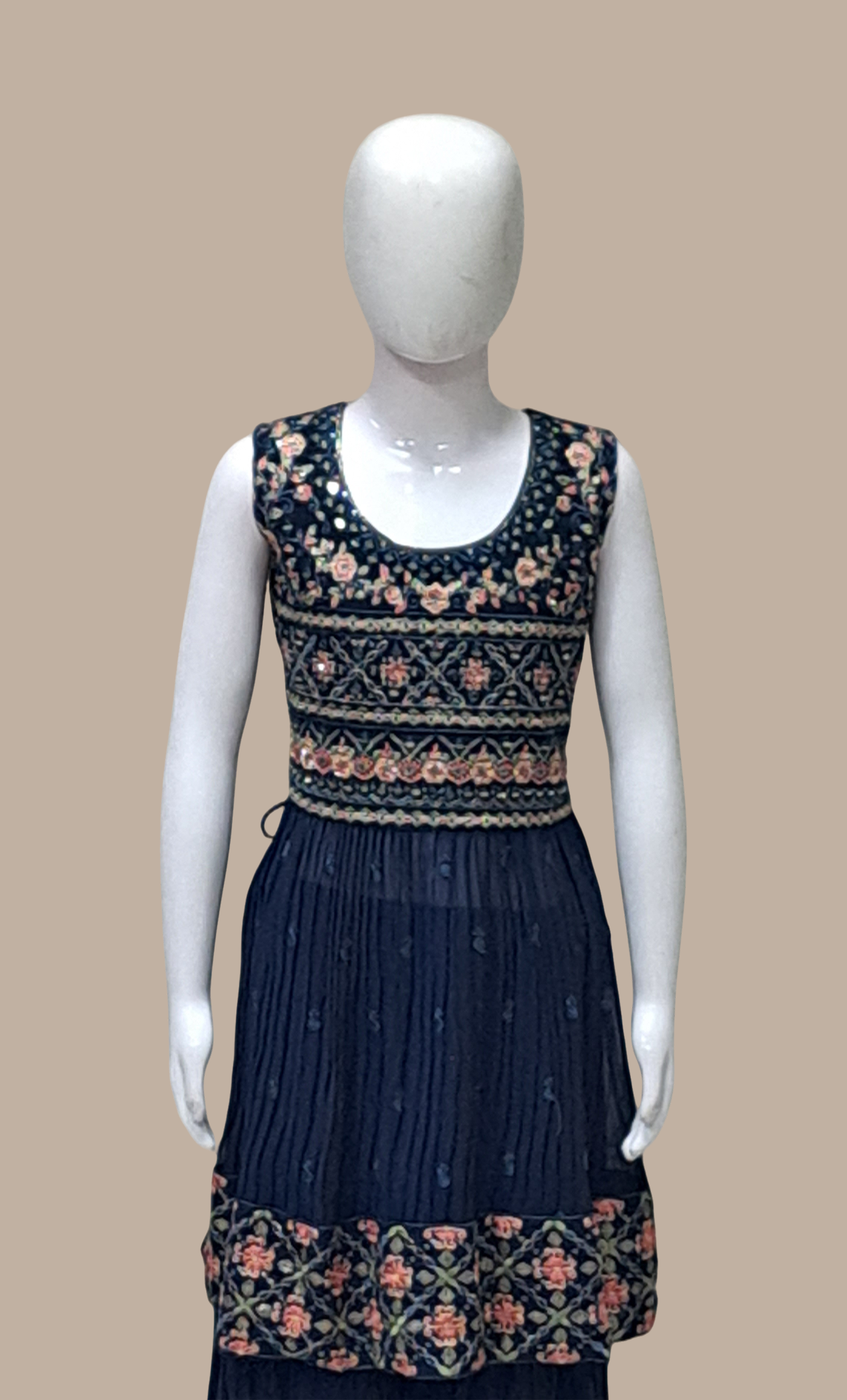 Midnight Blue Embroidered Palazzo Set