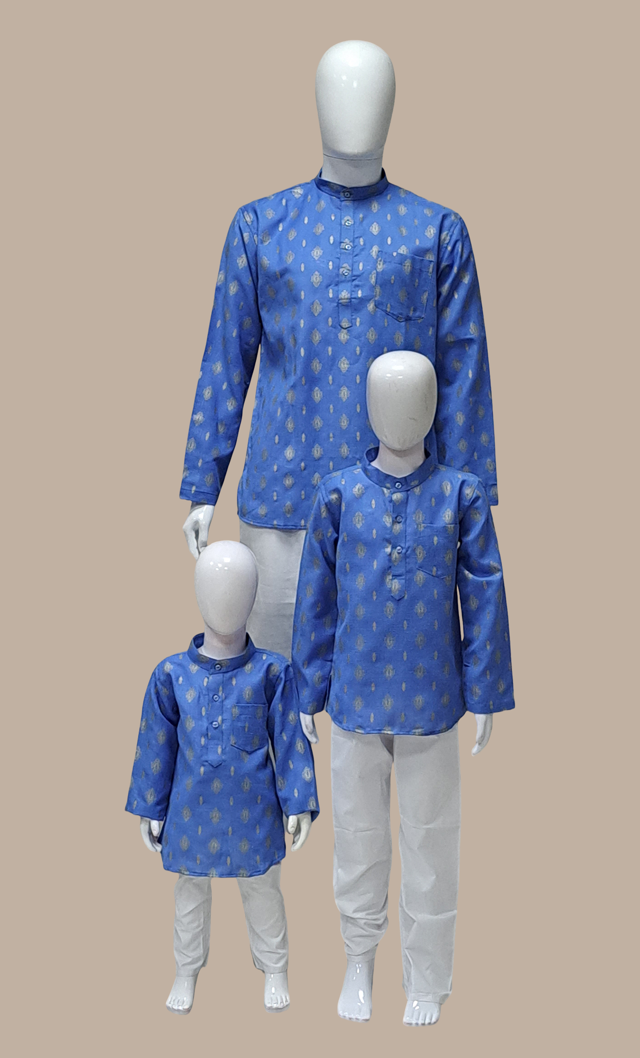 Deep Blue Printed Kurta Top