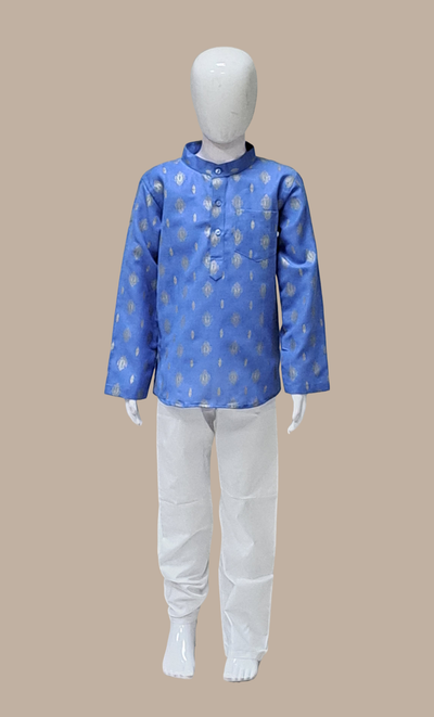 Deep Blue Printed Kurta Top