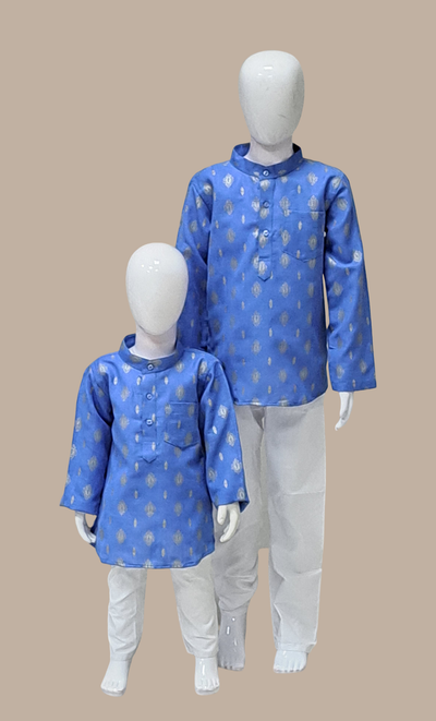 Deep Blue Printed Kurta Top