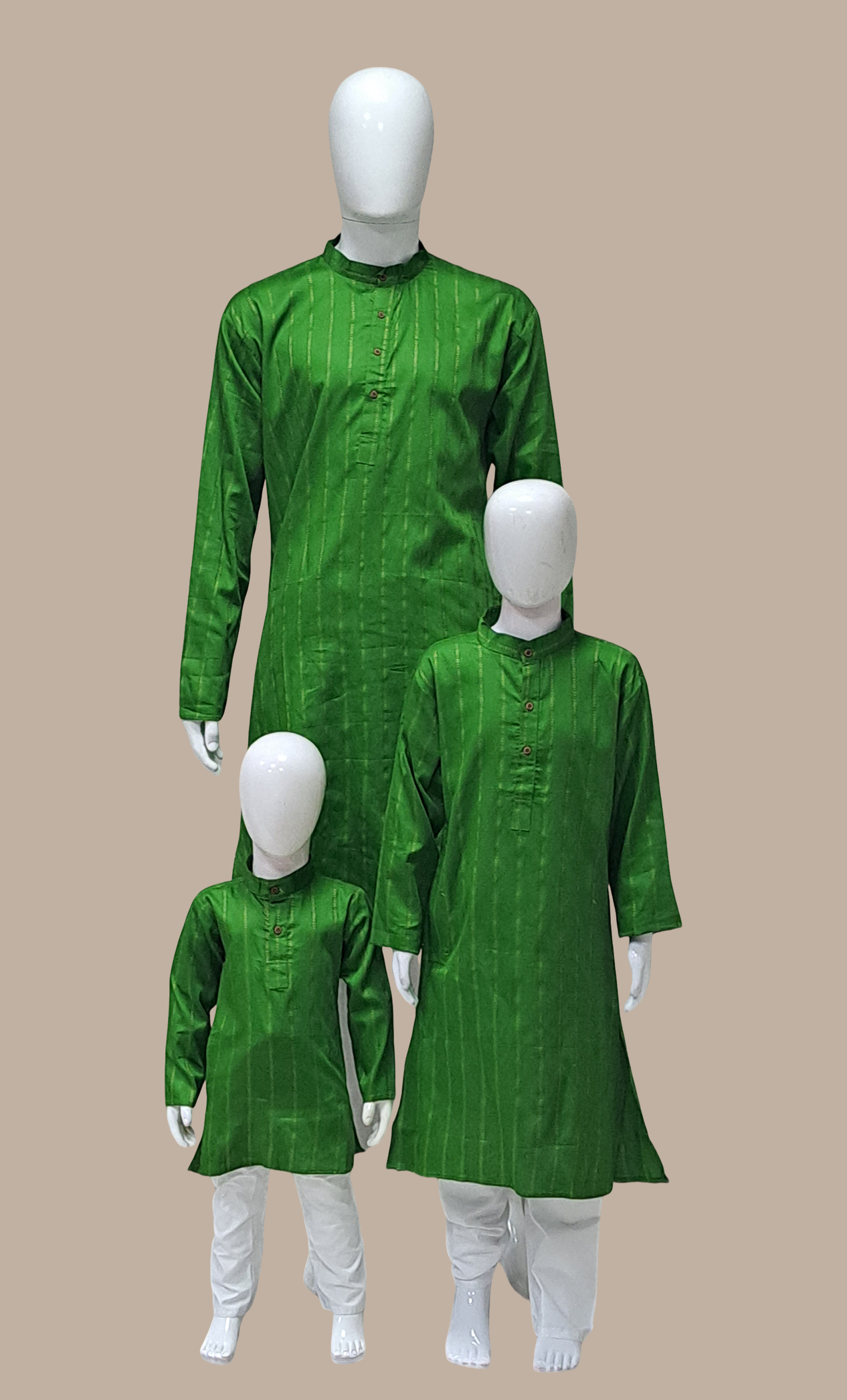 Deep Olive Father & Son Kurta Set