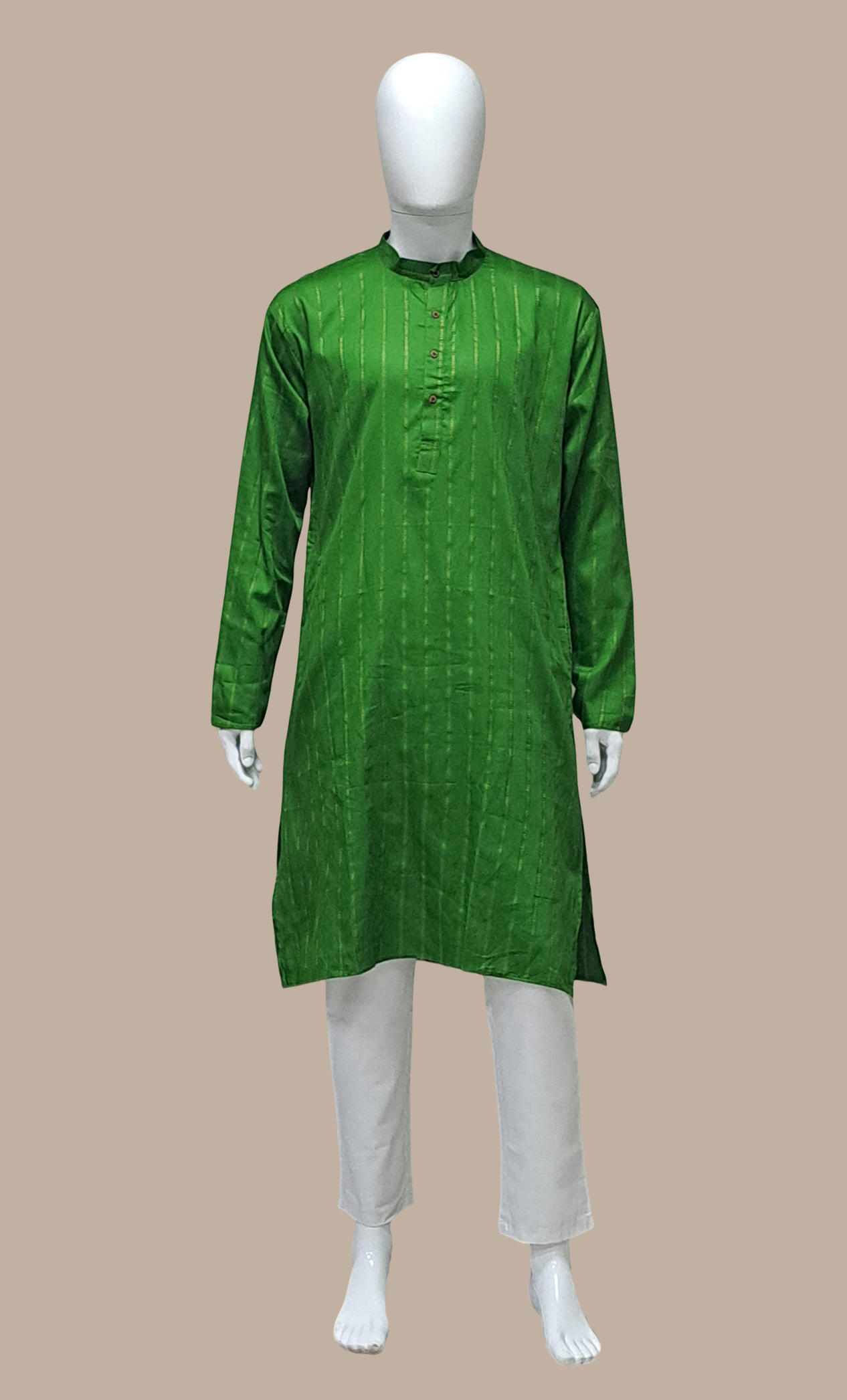 Deep Olive Father & Son Kurta Top