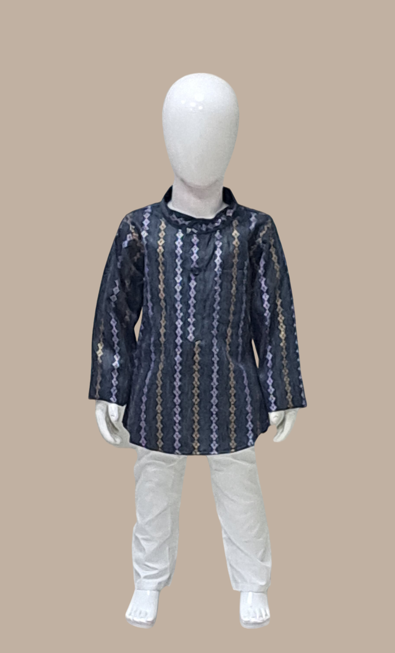 Black Printed Kurta Top