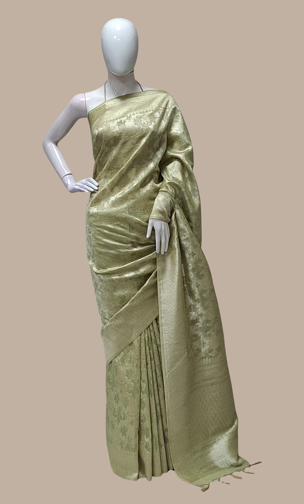 Light Mint Woven Sari