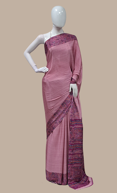 Deep Mink Printed Sari