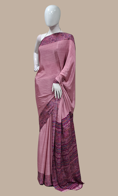 Deep Mink Printed Sari