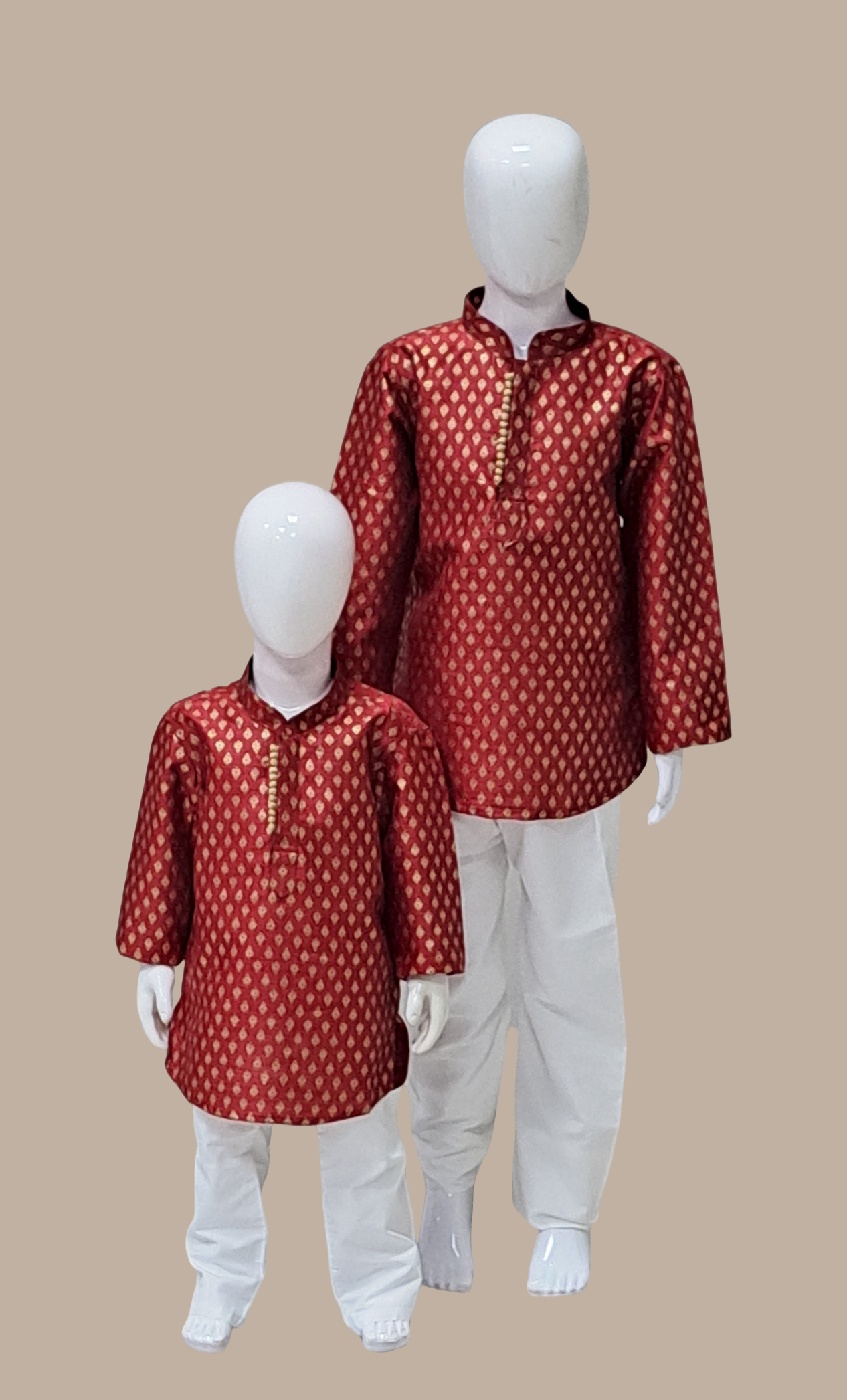 Deep Maroon Printed Kurta Top