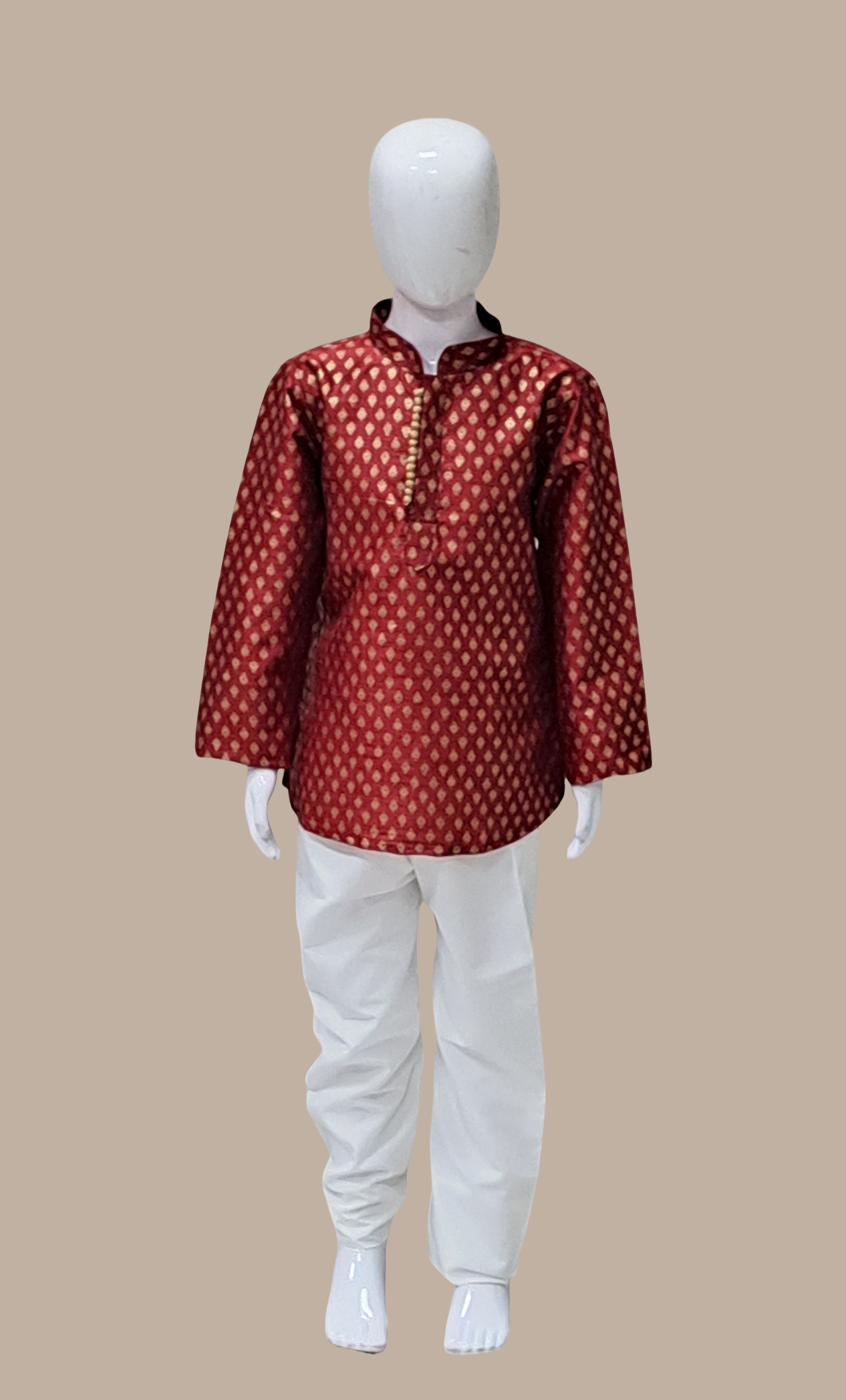 Deep Maroon Printed Kurta Top