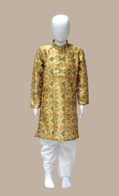 Mustard Printed Kurta Set