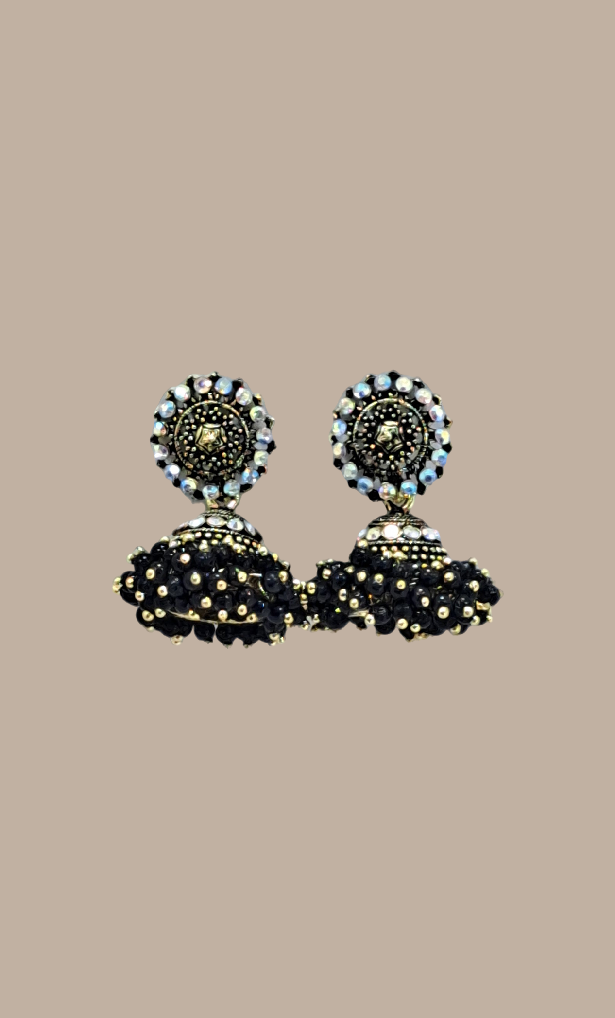 Black Jumki Earrings