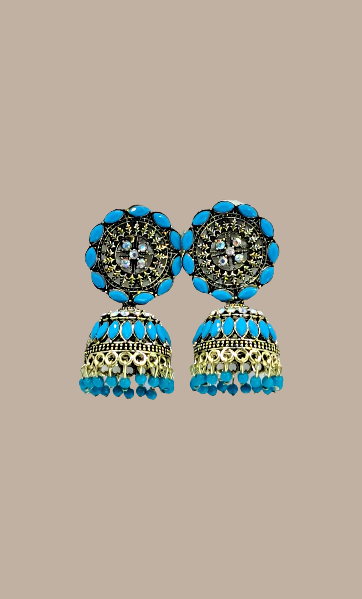 Turquoise Jumki Earrings