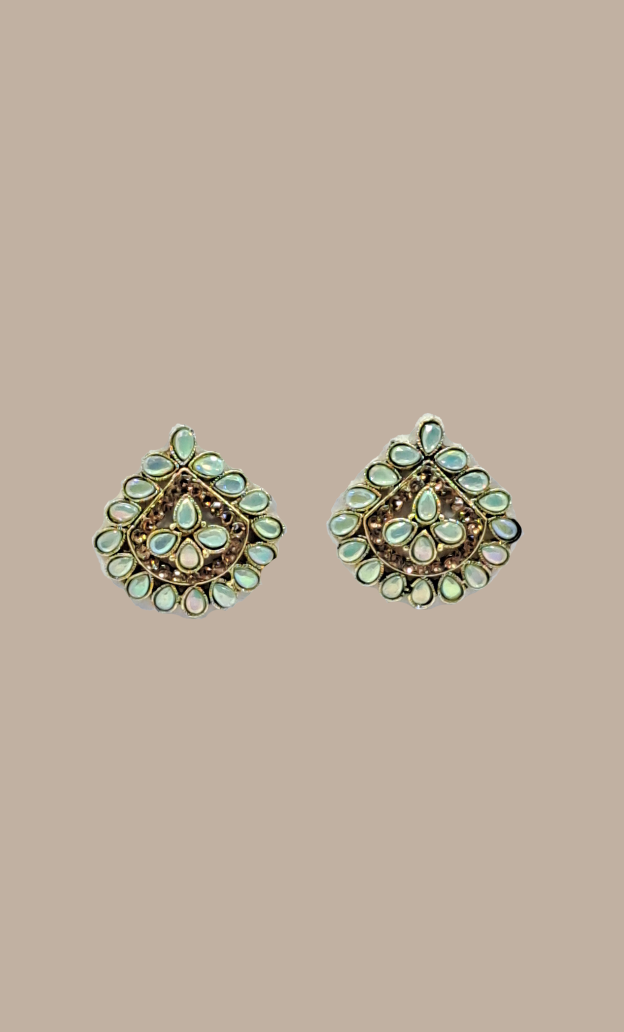 Mint Green Stud Earrings