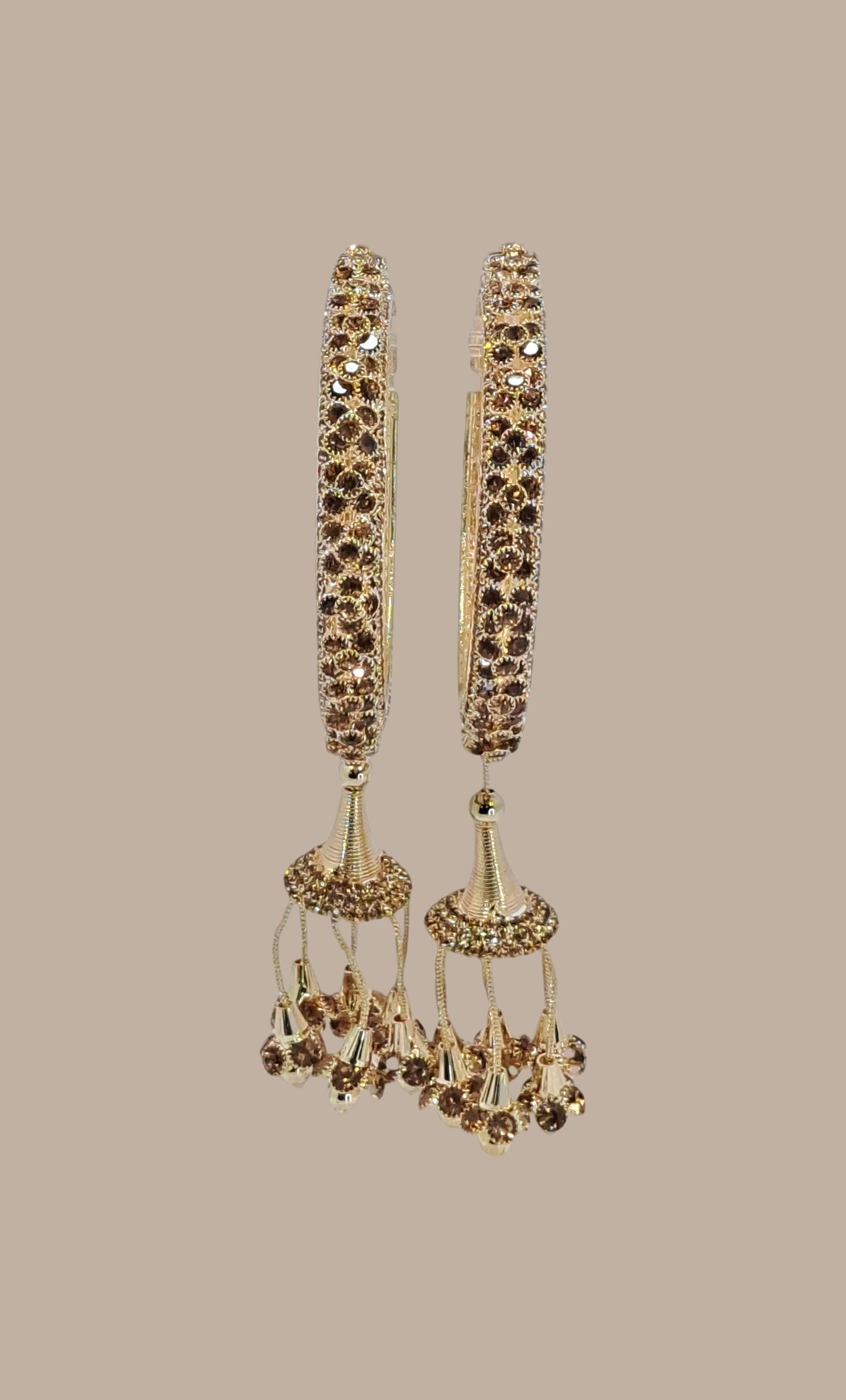 Bronze Stonework Jumki Bangles