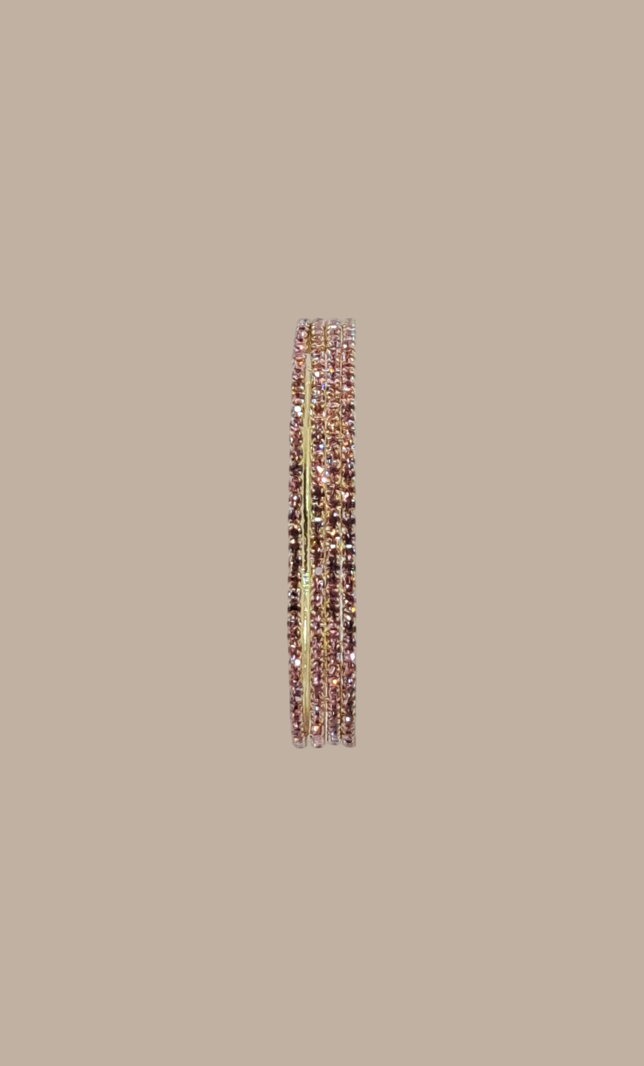 Rose Pink Stonework Bangles