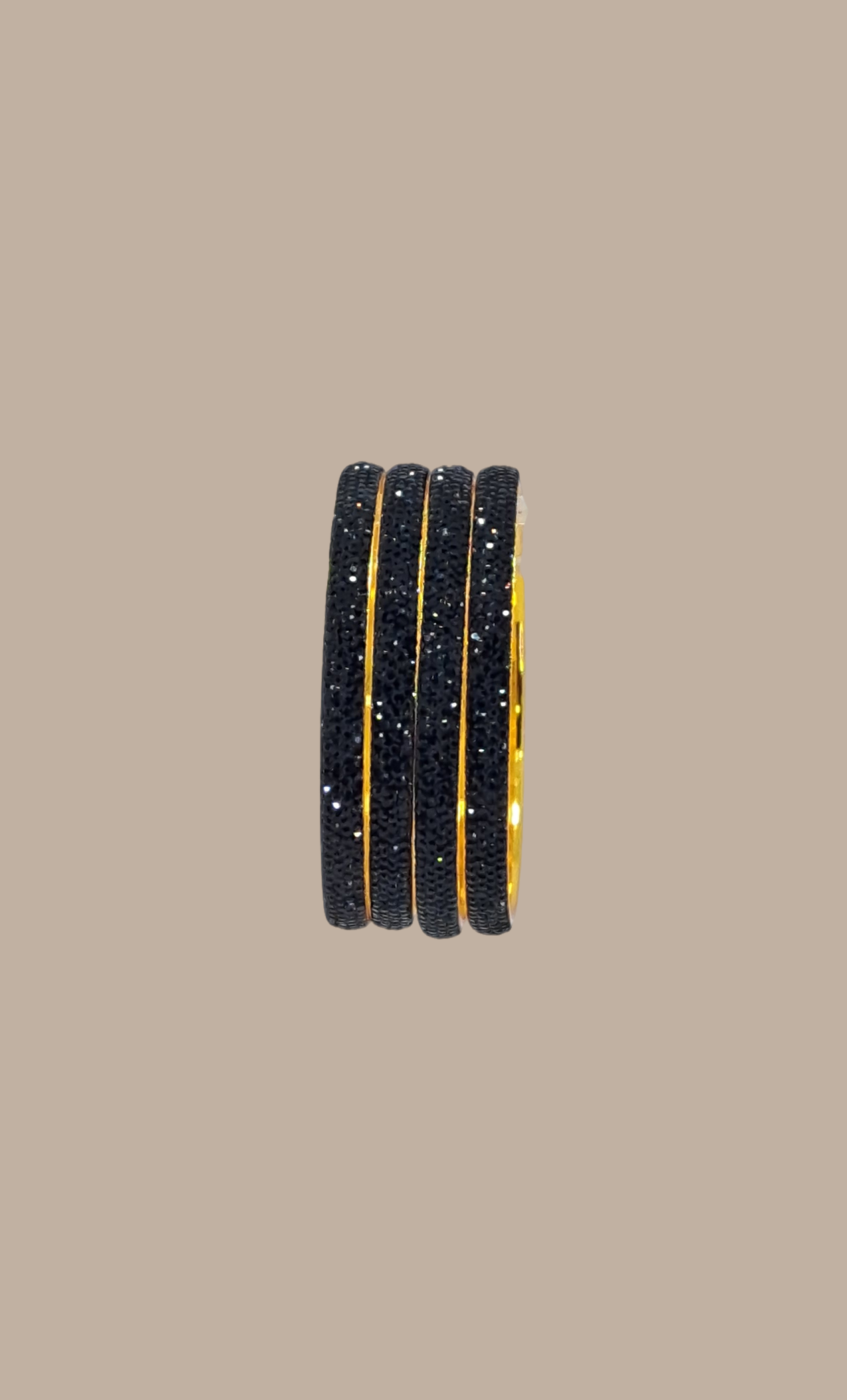 Black Stonework Bangles