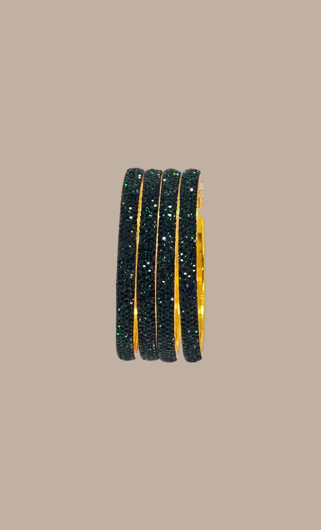 Dark Green Stonework Bangles