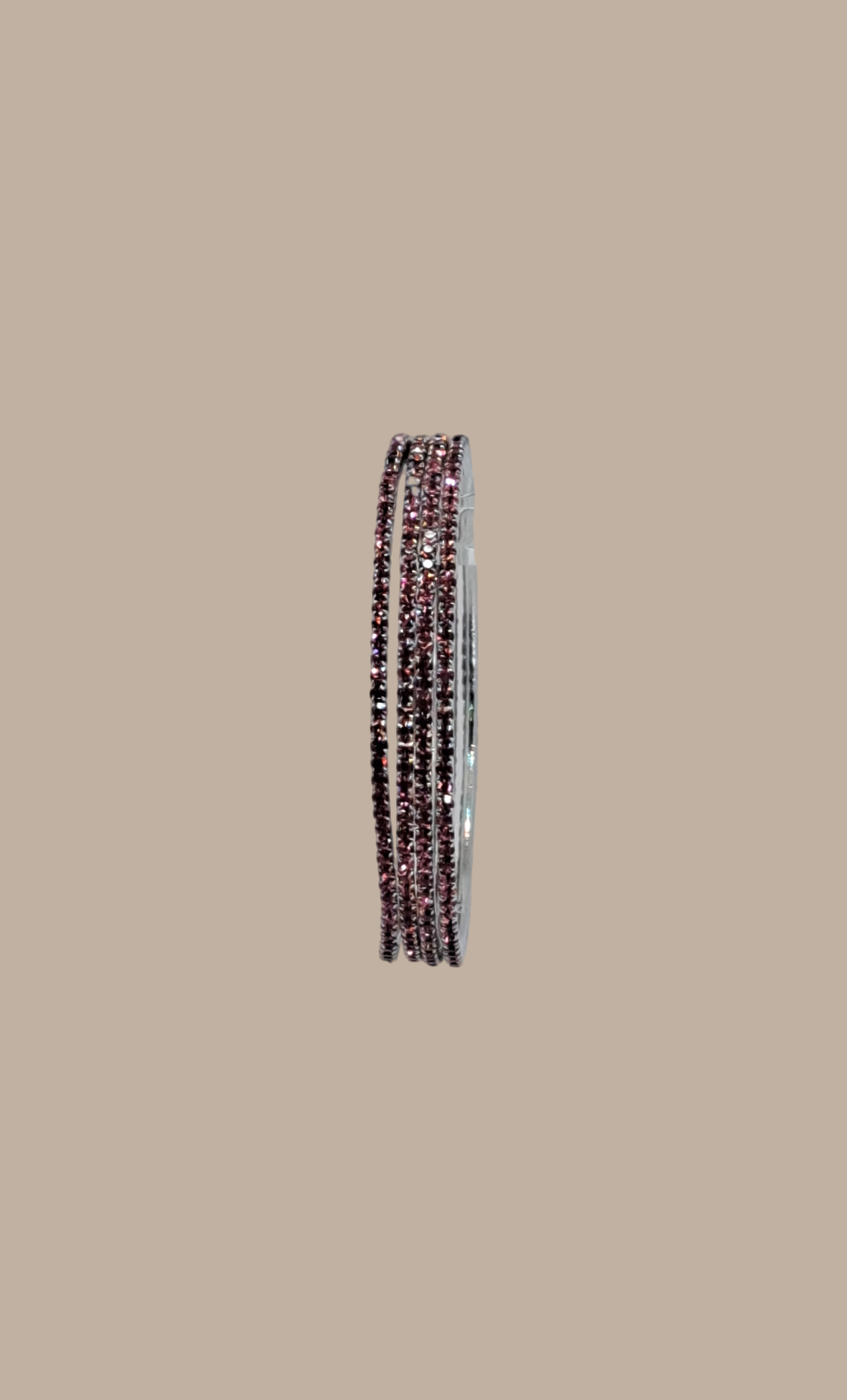 Deep Pink Stonework Bangles