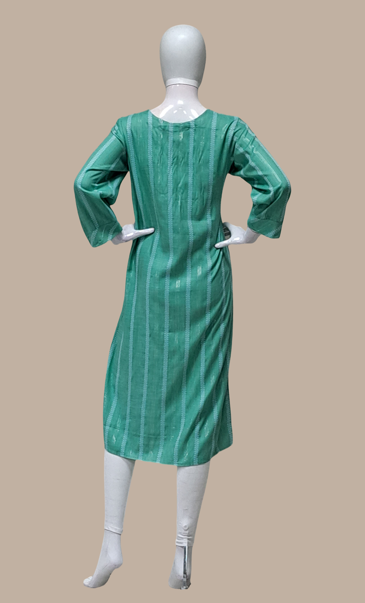 Aqua Green Embroidered Kurti Top