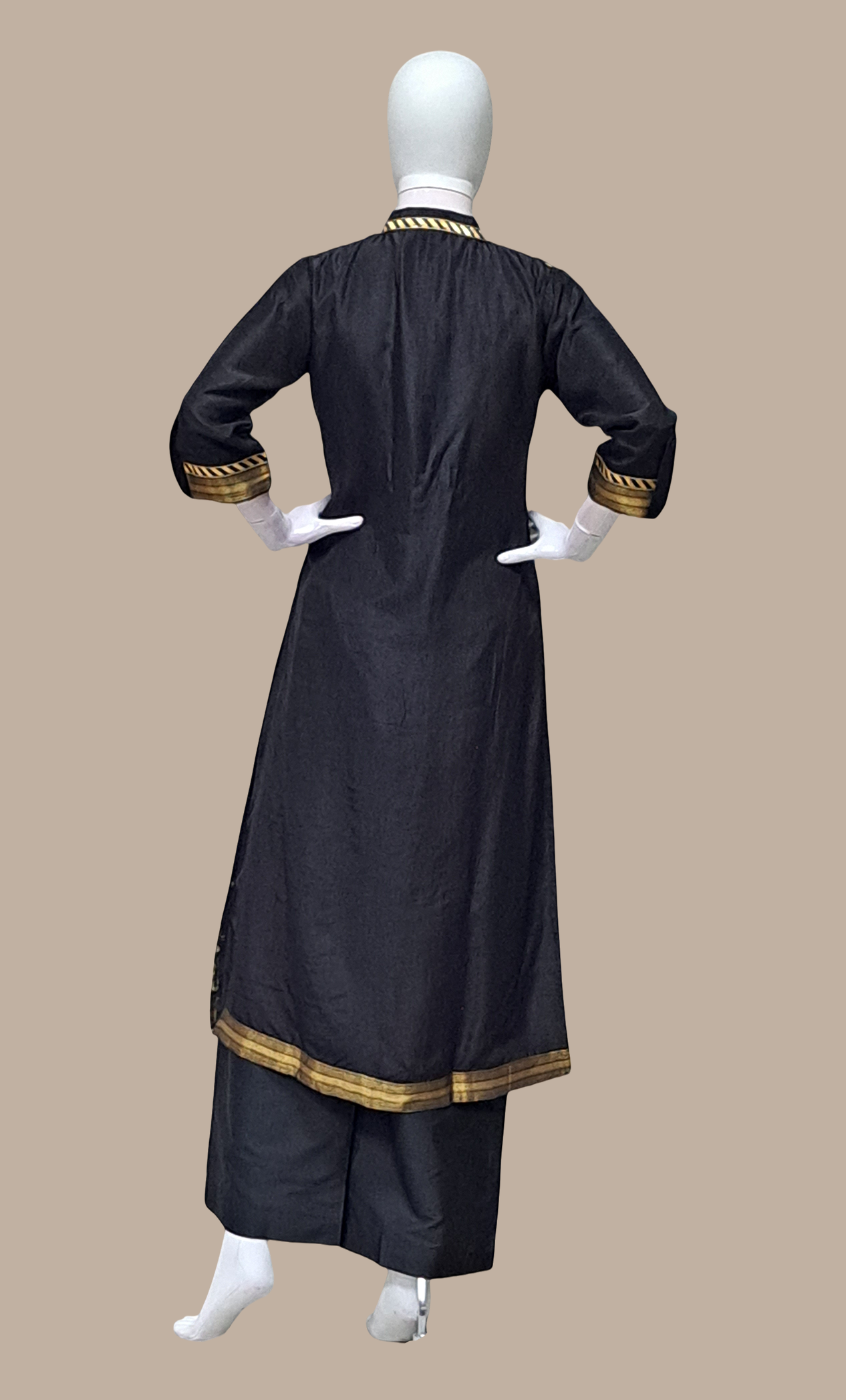 Black Embroidered Kurti Top & Pants