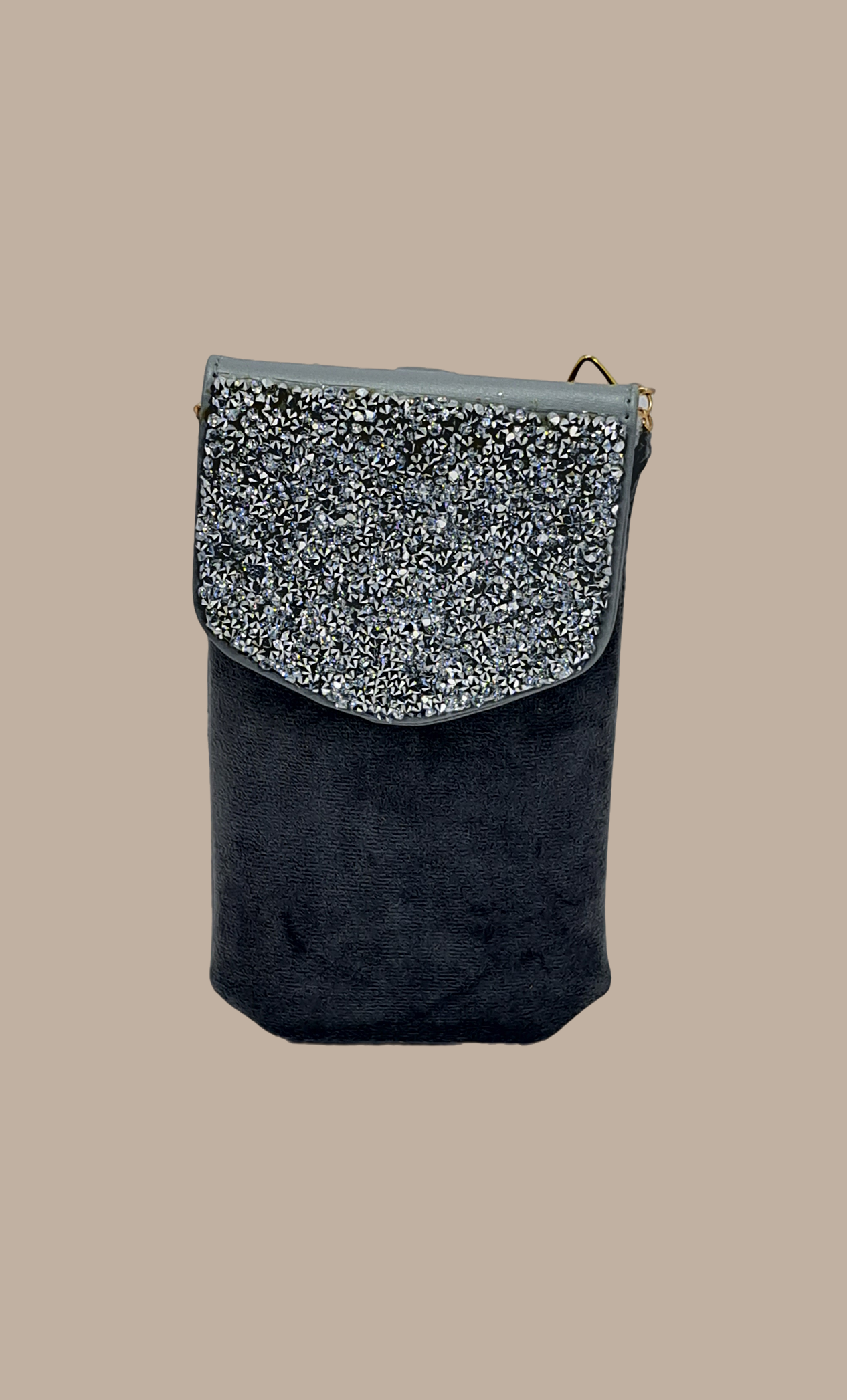 Grey Cell Phone Pouch Bag