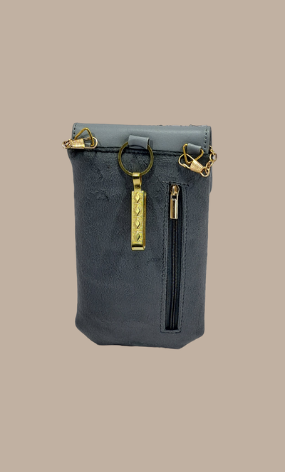 Grey Cell Phone Pouch Bag