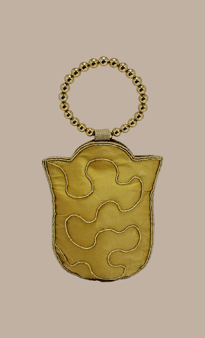 Gold Cell Phone Pouch Bag