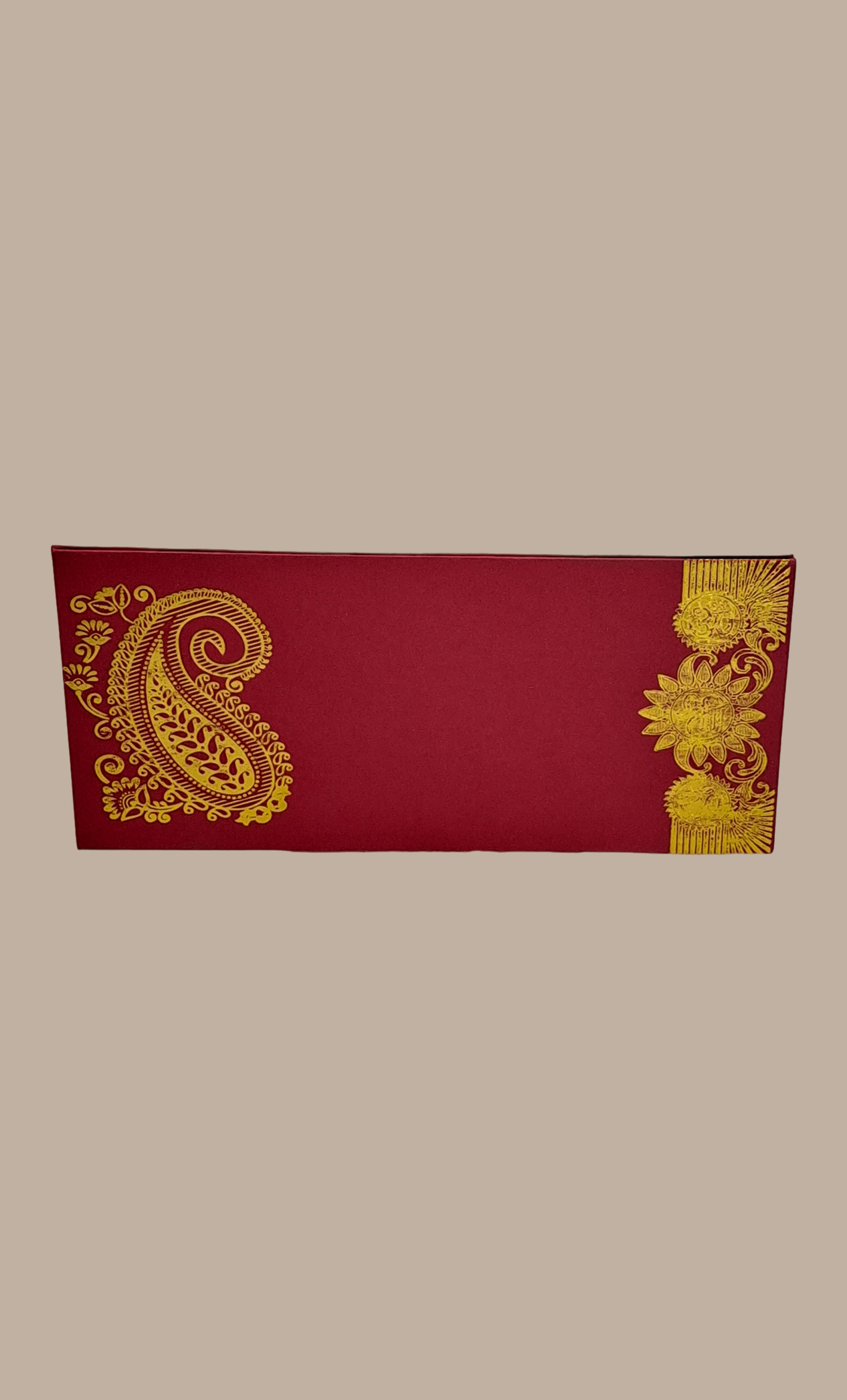 Deep Coral Printed Envelope