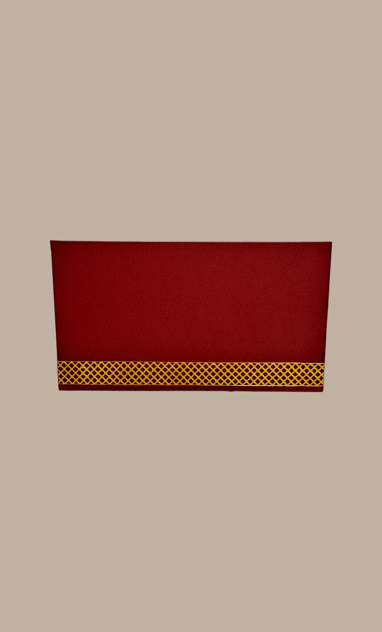 Deep Red Printed Envelope