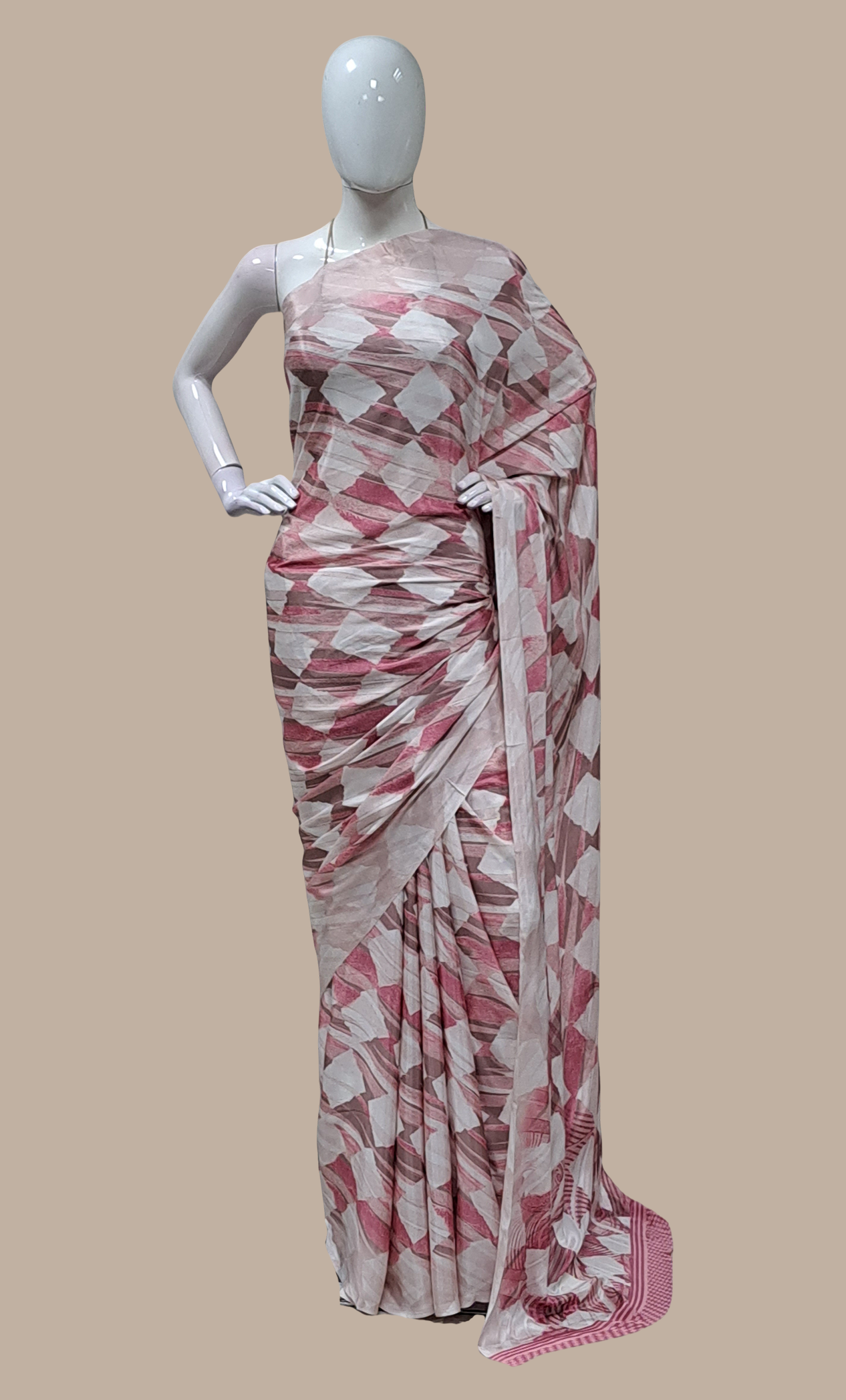 Light Mink Printed Sari