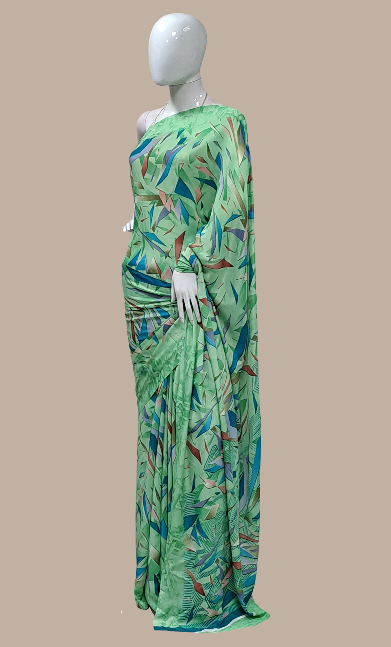 Mint Printed Sari