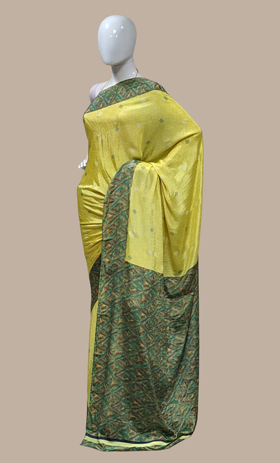 Lemon Printed Sari