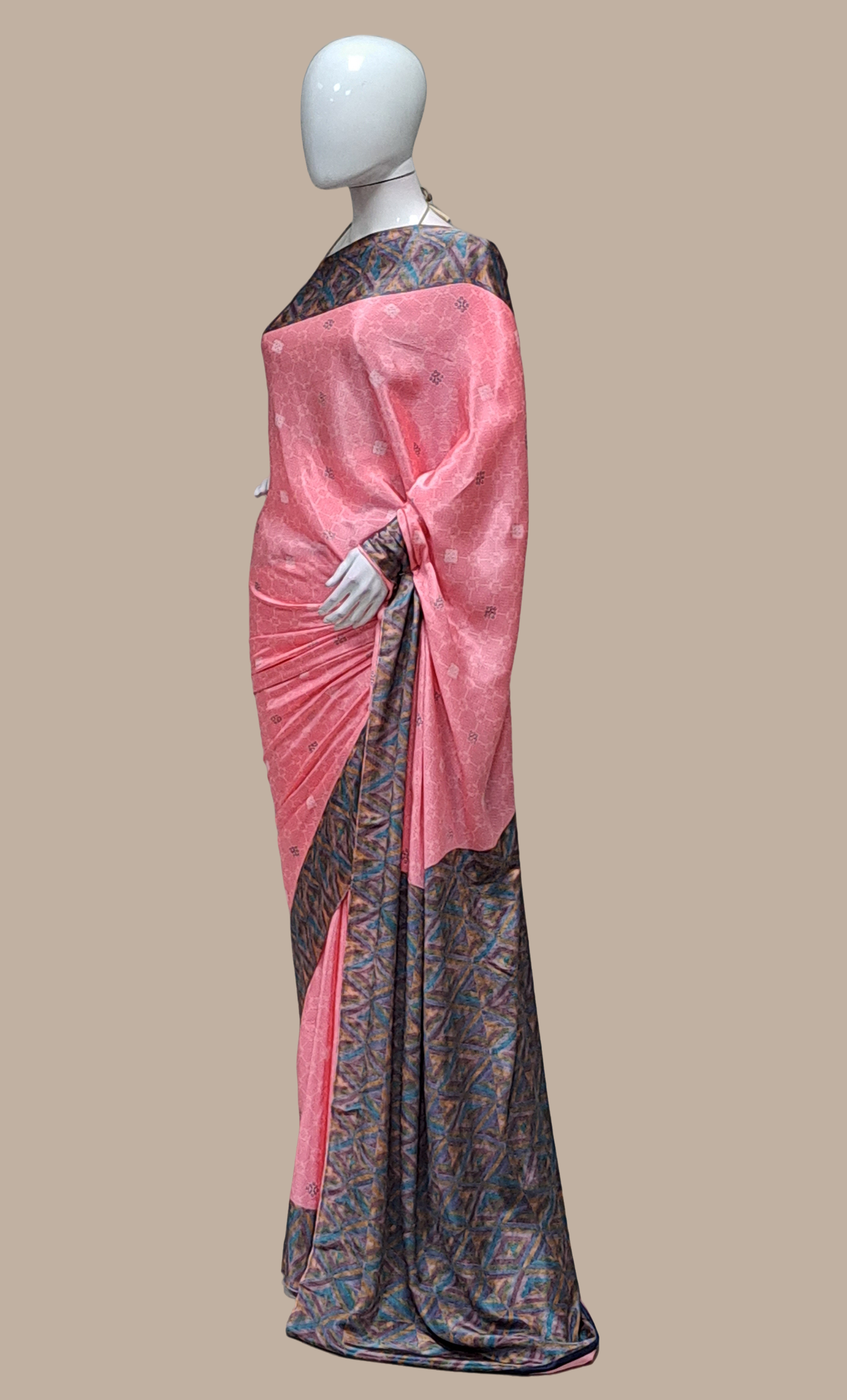 Spicy Pink Printed Sari