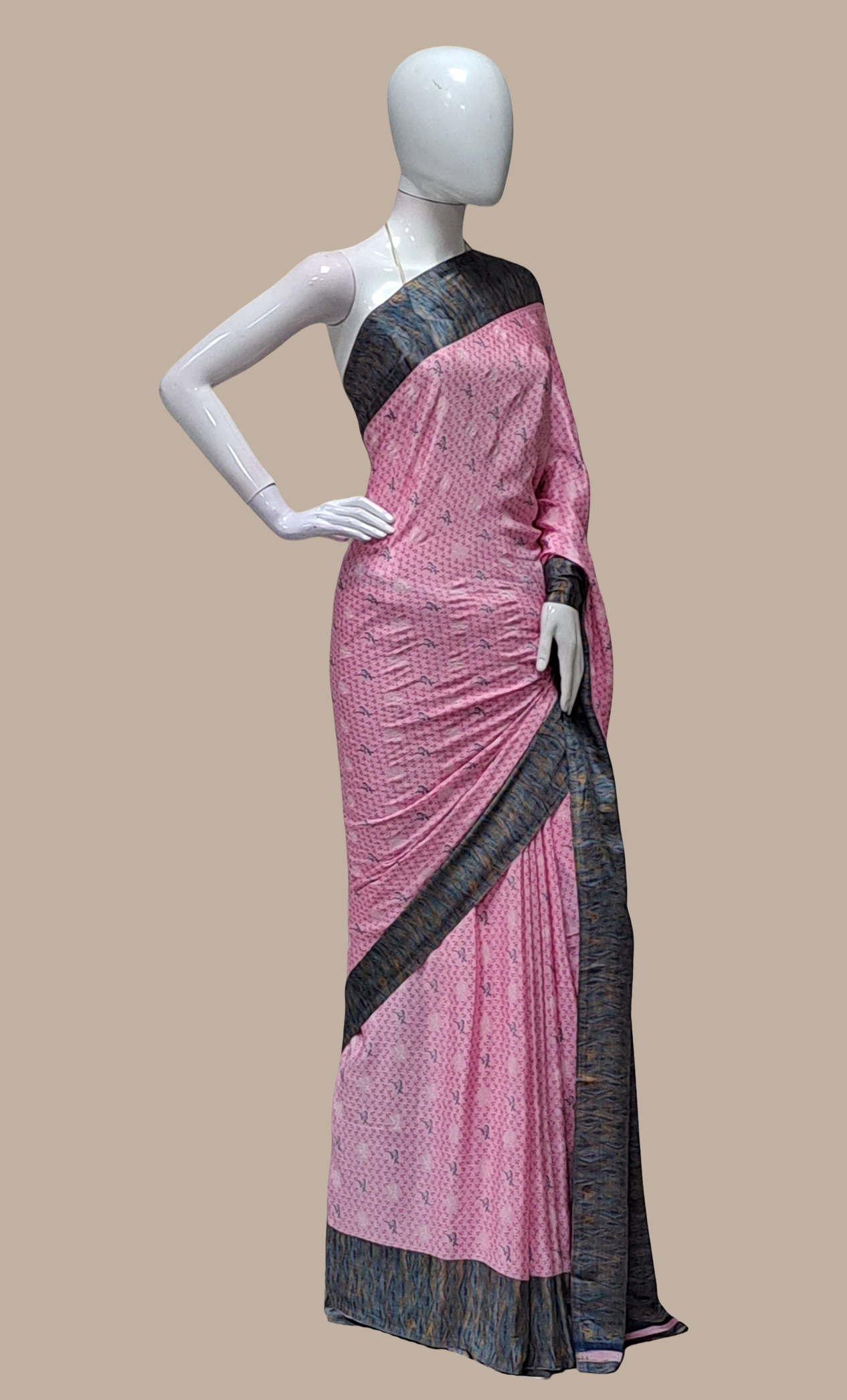 Pink Printed Sari