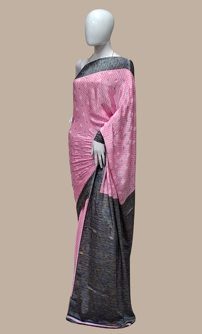 Pink Printed Sari