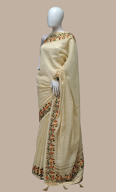 Gold Embroidered Sari