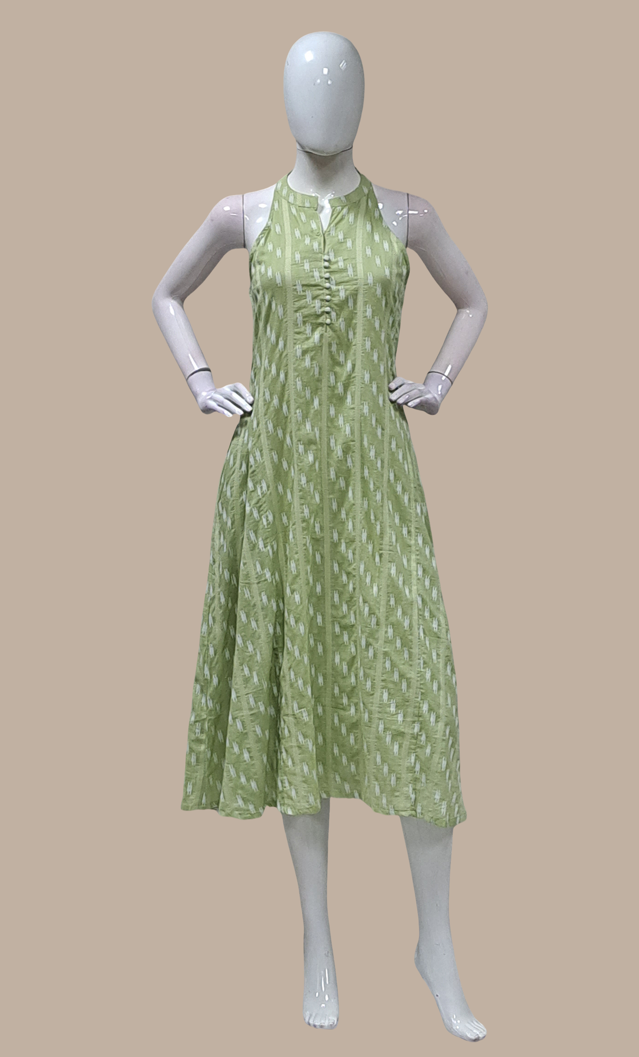 Mint Green Printed Kurti Dress